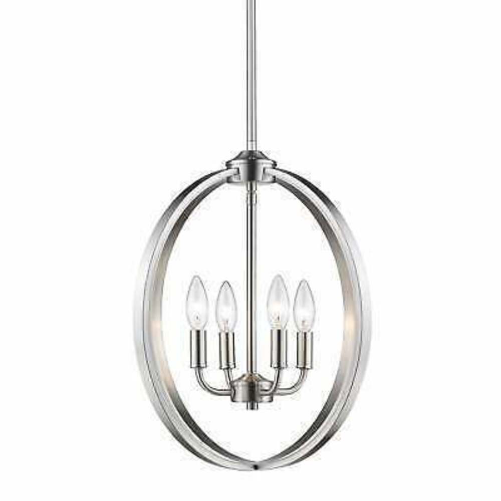 Golden Lighting 31674P Pw Colson  4 Light Chandelier in Durable Style  18.75